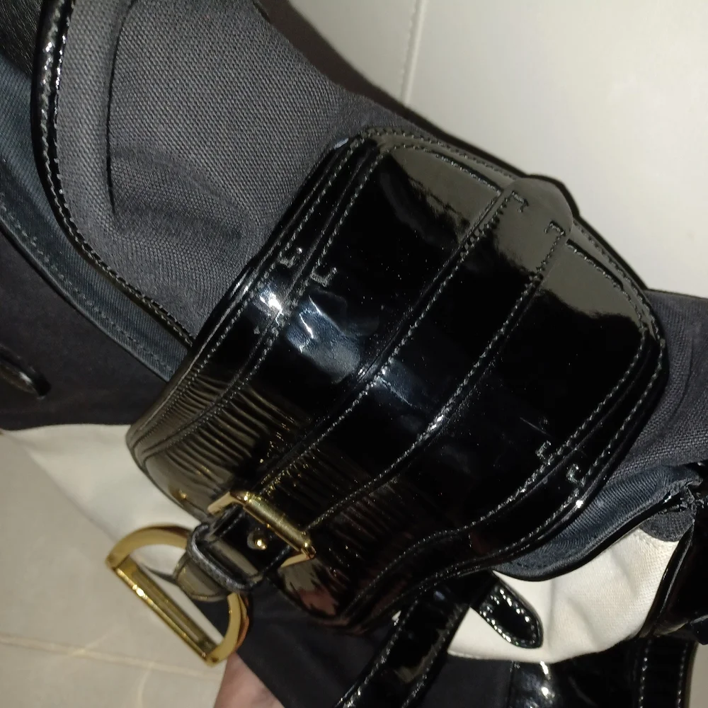 Ralph Lauren Black Patent Leather Backpack - Picture 7 of 10